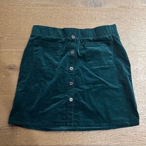 Torrid Green Corduroy Button-Front Skirt – Size 1